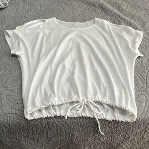 Lululemon Boxy Cinchable Waist Short Sleeve Tee White